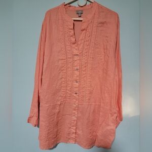 4x Apricot colored long-sleeved tunic from J. Jill
